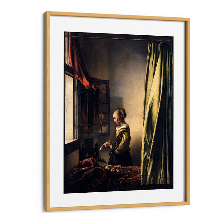 GIRL READING A LETTER (CA. 1659) BY JOHANNES VERMEER, VINTAGE PAINTINGS