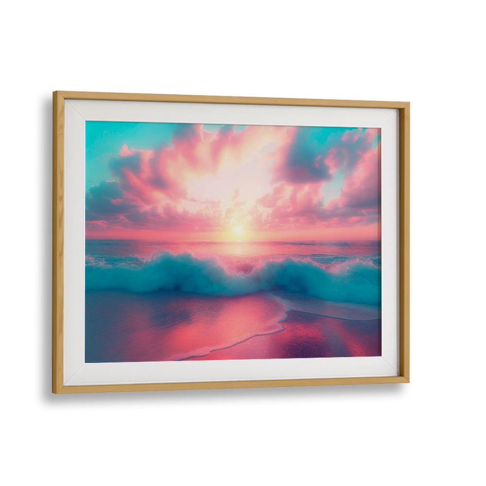 Stunning PASTEL PERFECTION, BEACH PAINTINGS featuring serene waves and vibrant sunsets, perfect for any decor.