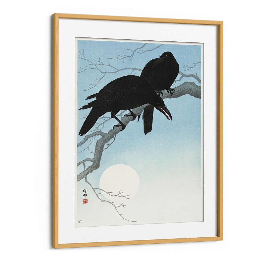 TWO CROWS ON A BRANCH (1927)  , JAPANESE PAINTINGS , JAPANESE ART PRINTS