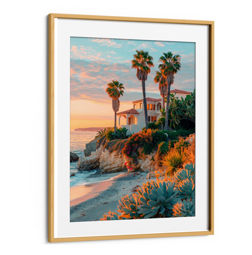 Vibrant LAGUNA SUNSET, BEACH PAINTINGS capture serene coastal evenings, perfect for enhancing home decor.
