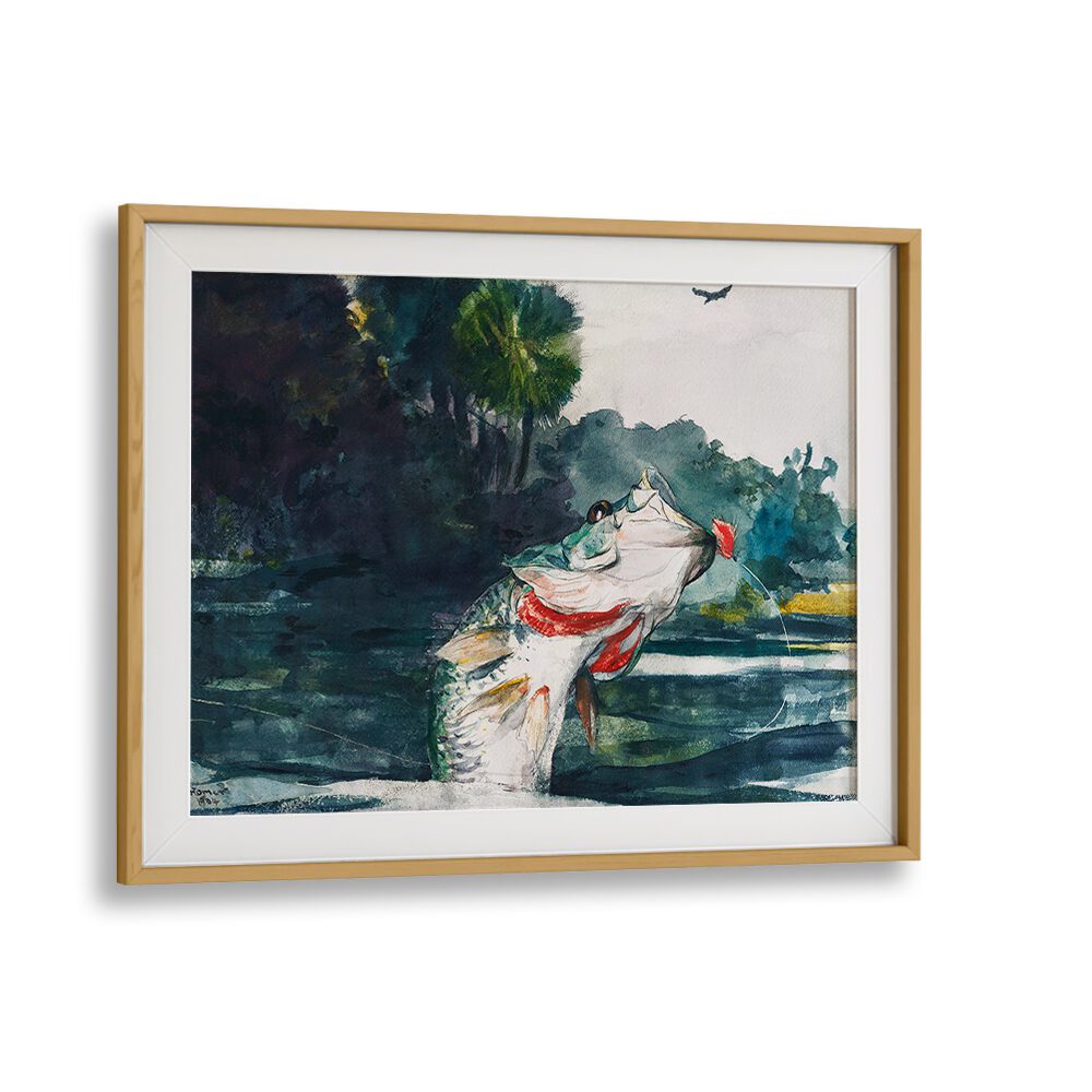 LIFE-SIZE BLACK BASS (1904)  , VINTAGE PAINTINGS