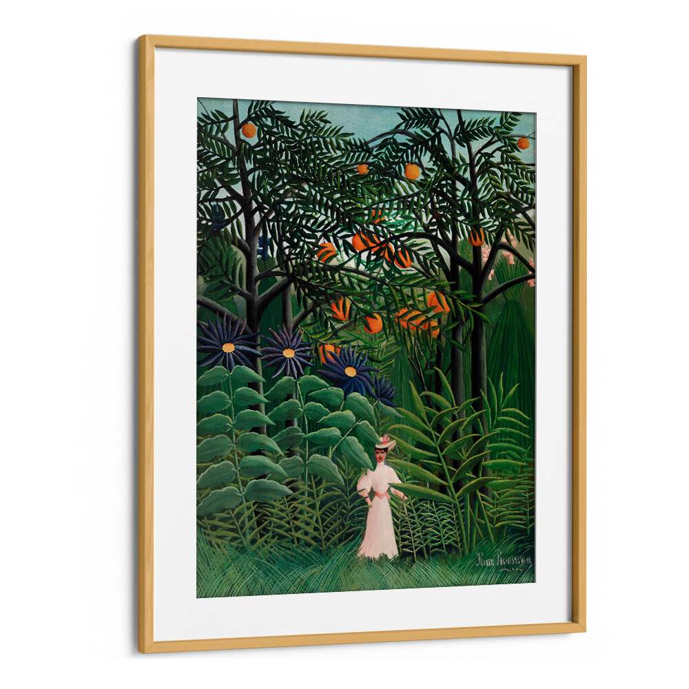 WOMAN WALKING IN AN EXOTIC FOREST (1905) , VINTAGE PAINTINGS