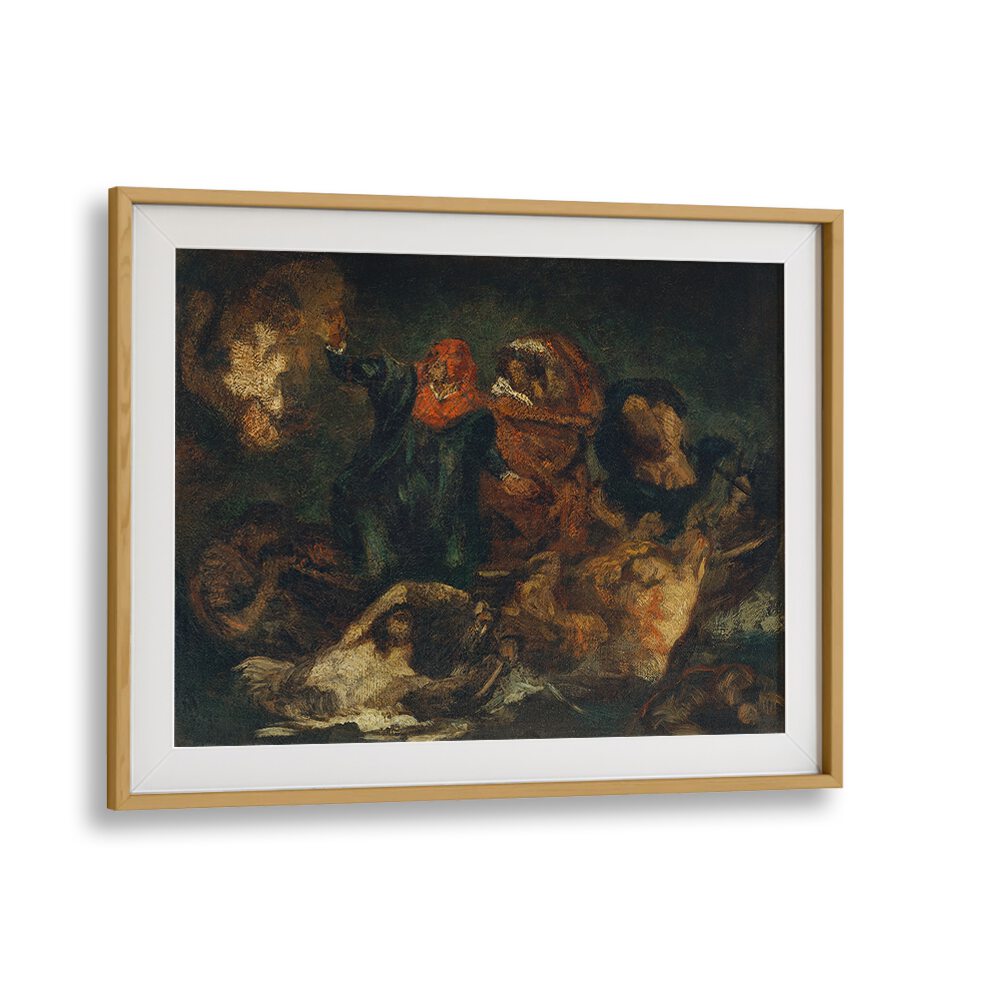 COPY AFTER DELACROIX'S "BARK OF DANTE" (1859) BY EDOUARD MANET , VINTAGE PAINTINGS