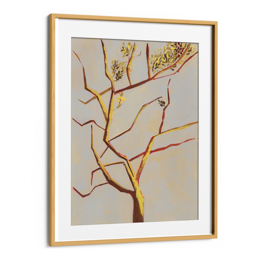 Elegant artwork titled AUTUMN LIGHT featuring bare branches and soft colors, perfect for enhancing your cozy space.