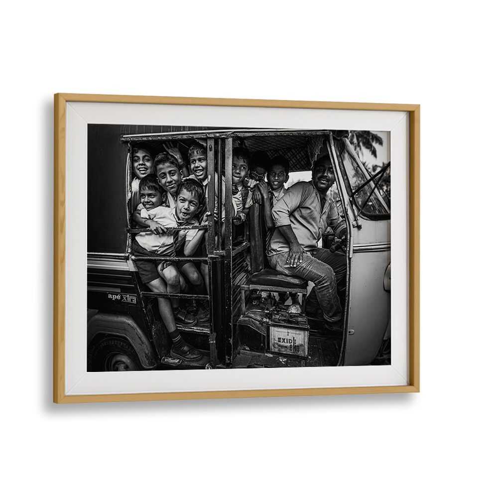 Vibrant TUK TUK CHILDREN WAGON photography prints showcasing joyful children in a lively scene. Perfect for art lovers!