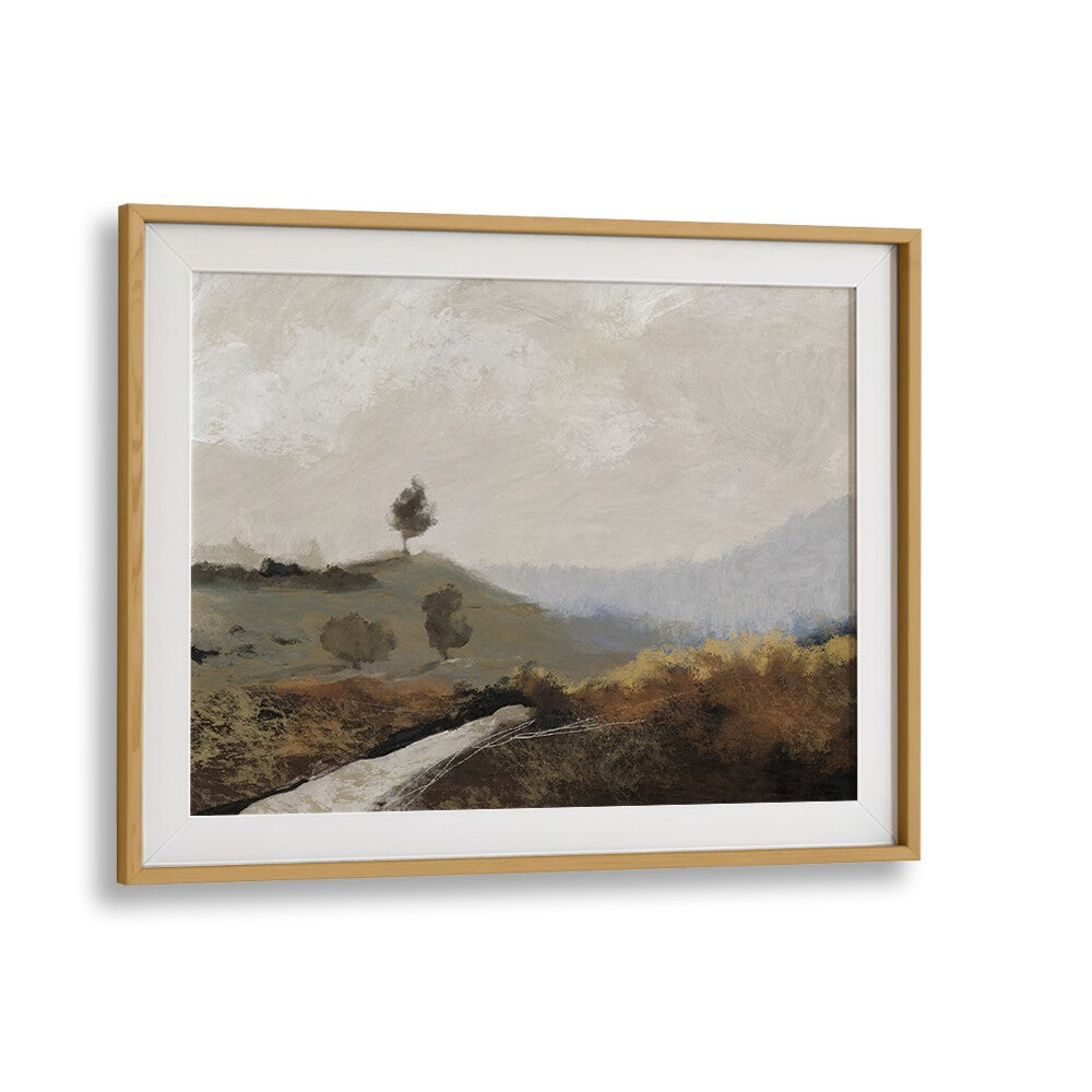 Serene LA COLLINA, LANDSCAPE PAINTINGS showcasing tranquil hills and a winding path, perfect for home decor.