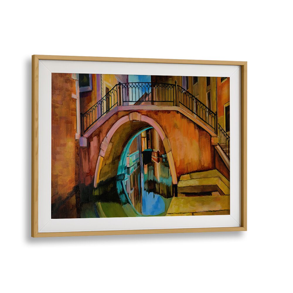 VENETIAN BRIDGE , LANDSCAPE PAINTINGS