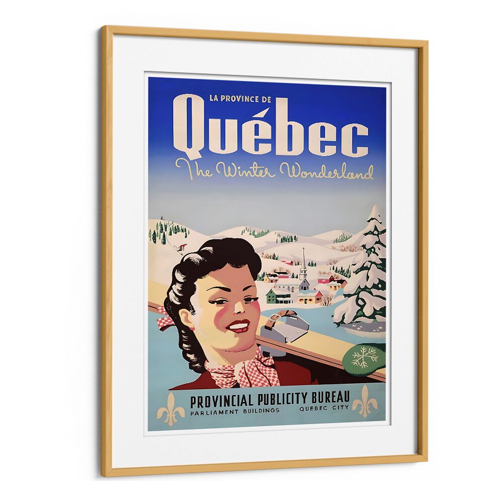 Celebrate Quebec's charm with QUEBEC I, VINTAGE TRAVEL POSTERS, perfect for art lovers and travel enthusiasts.