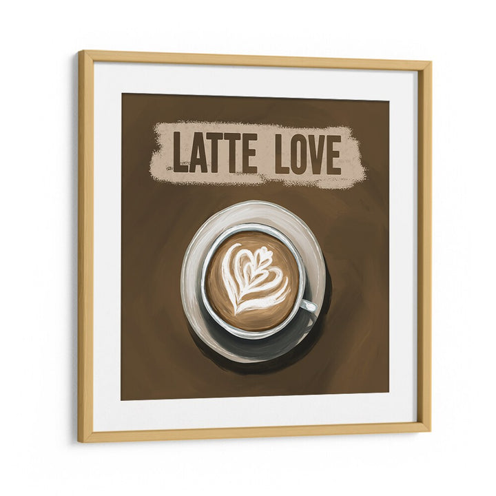 Latte Love, Bar art featuring a beautifully crafted latte with heart design, perfect for café decor.