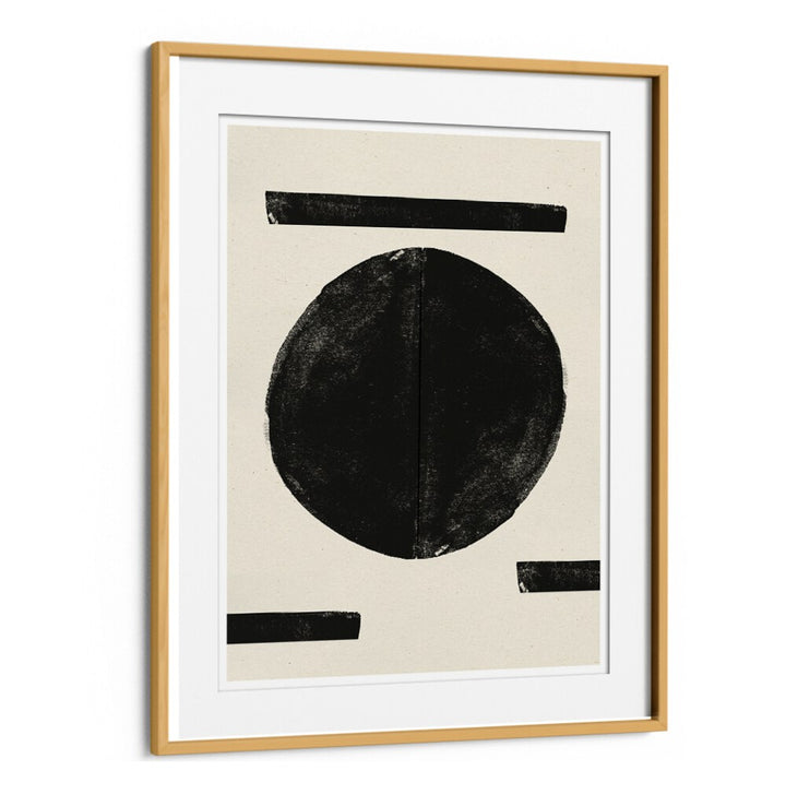 Stylish ZEN NR4 Geometric Art Prints featuring a bold black circle, perfect for modern home decor.