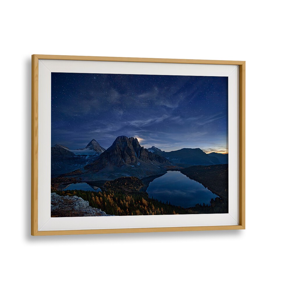 Stunning Starry Night at Mount Assiniboine, perfect for enhancing any space with beautiful photography prints.