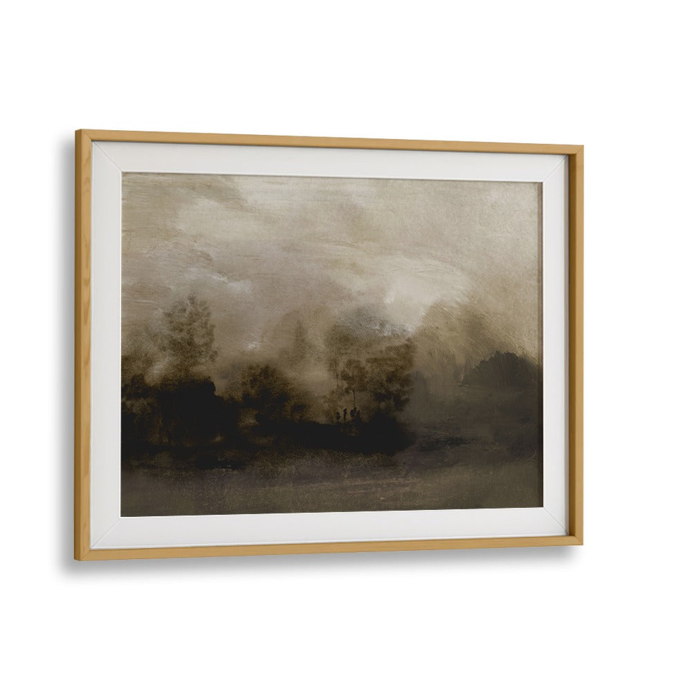 Captivating ENGLISH PARK, ABSTRACT PAINTINGS featuring a serene landscape in muted tones, perfect for elegant decor.