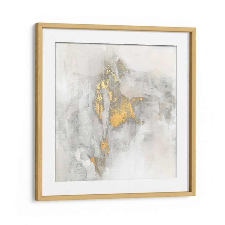 Elegant abstract painting titled "YOSEMITE FALLS II," featuring soft hues and gold accents, perfect for modern decor.
