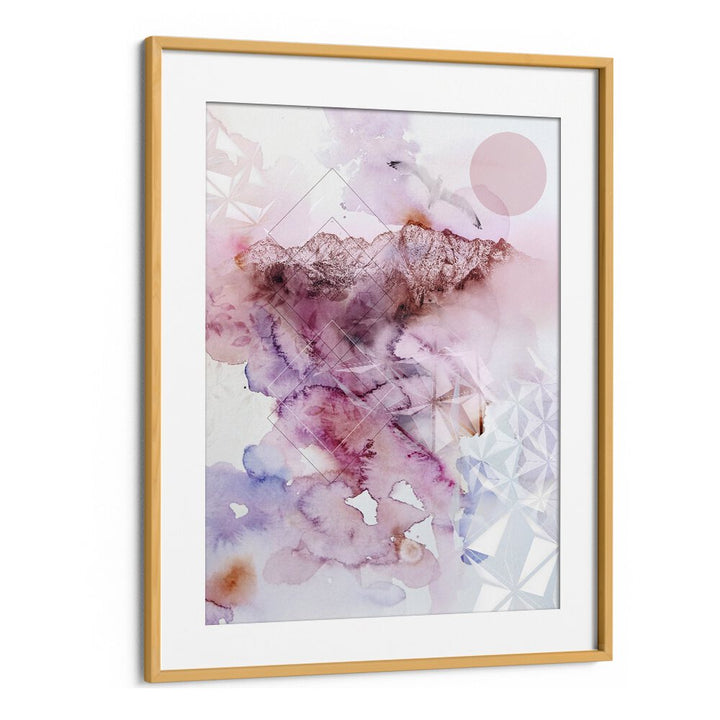 Elegant DUSK II, ABSTRACT PAINTINGS featuring soft watercolor blends and geometric patterns in a stylish frame.