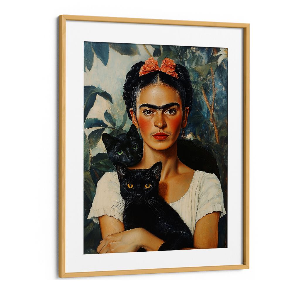 FRIDA AND CATS BY DIKHOTOMY , ALTERED ART PRINTS