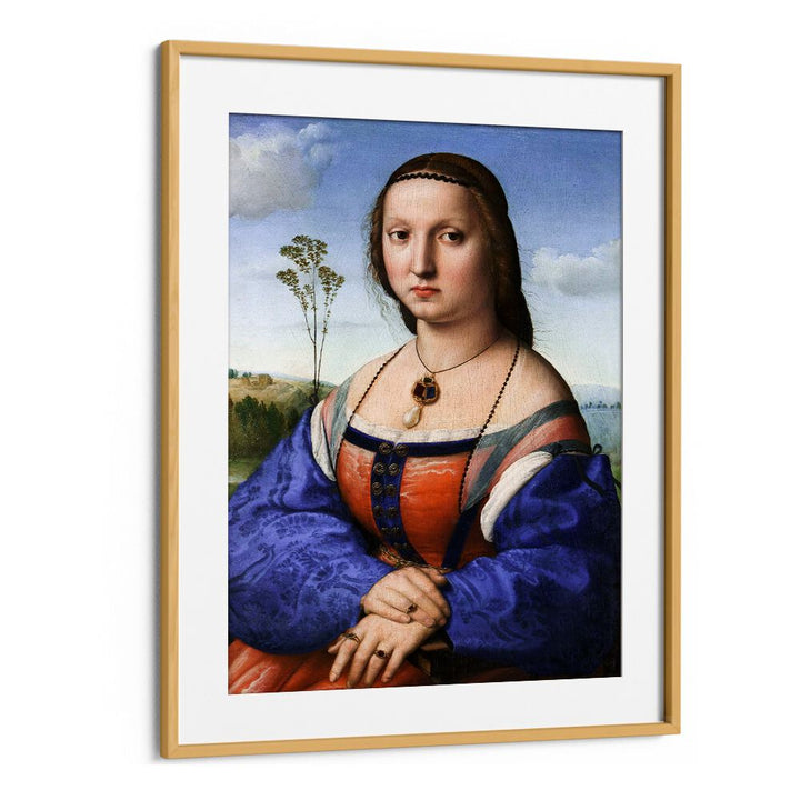 PORTRAIT OF MADDALENA STROZZI DONI (1506) BY RAPHAEL RAFFAELLO , VINTAGE PAINTINGS