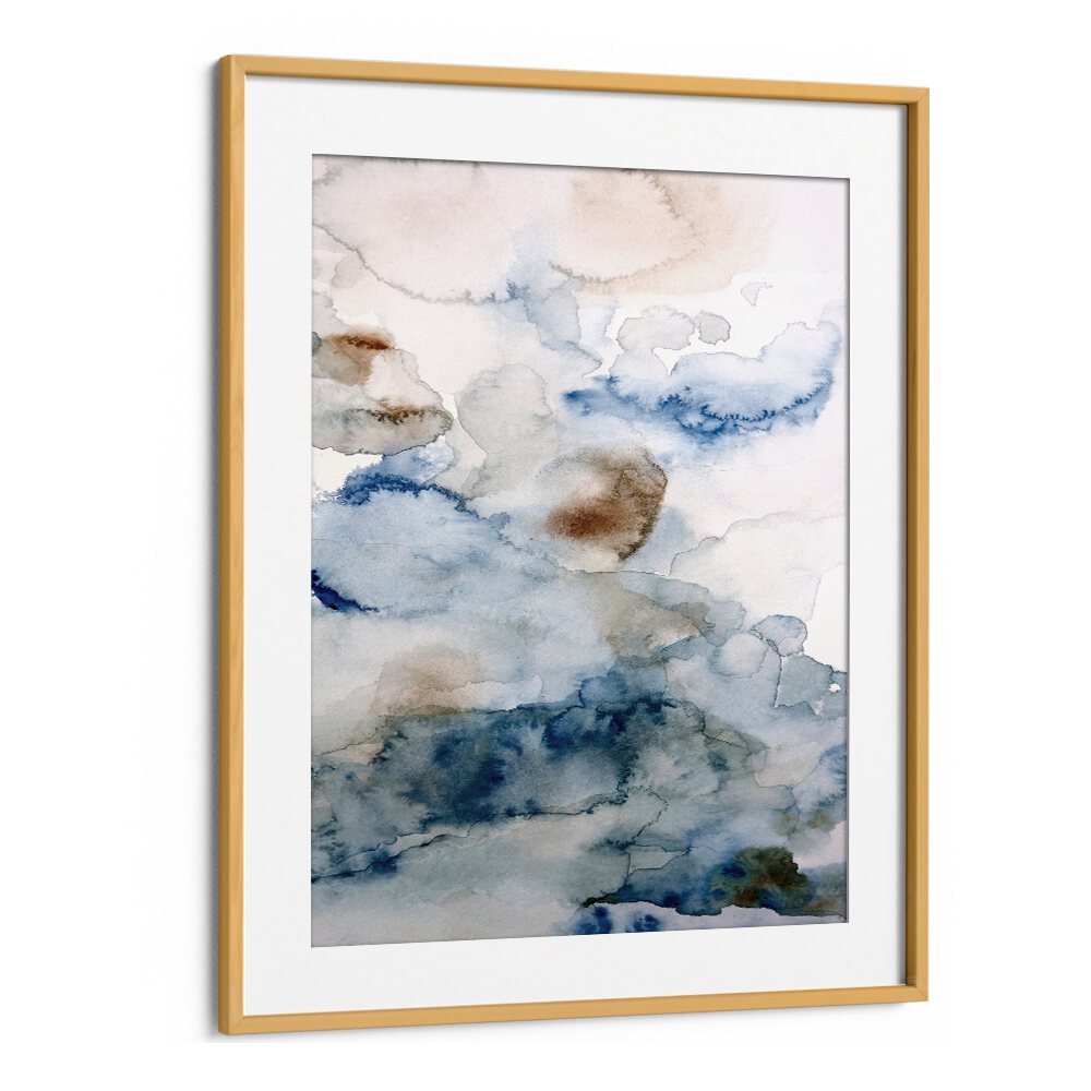 UP IN THE CLOUDS IV, ABSTRACT PAINTINGS features soft watercolor hues in a modern frame, perfect for any decor.