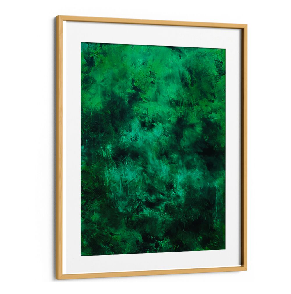 Vibrant green tones in A TASTY, ABSTRACT PAINTINGS elevate any space with modern artistry and dynamic forms.