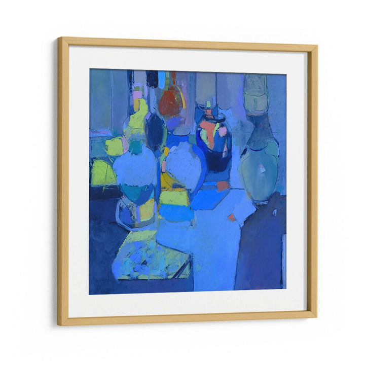 Elegant BLUE GLASS, ABSTRACT PAINTINGS adorns your space, blending beauty and functionality for exquisite home decor.