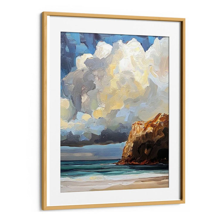 CLOUDY DAY AT THE BEACH II showcases serene coastal beauty, perfect for enhancing your home décor with tranquility.