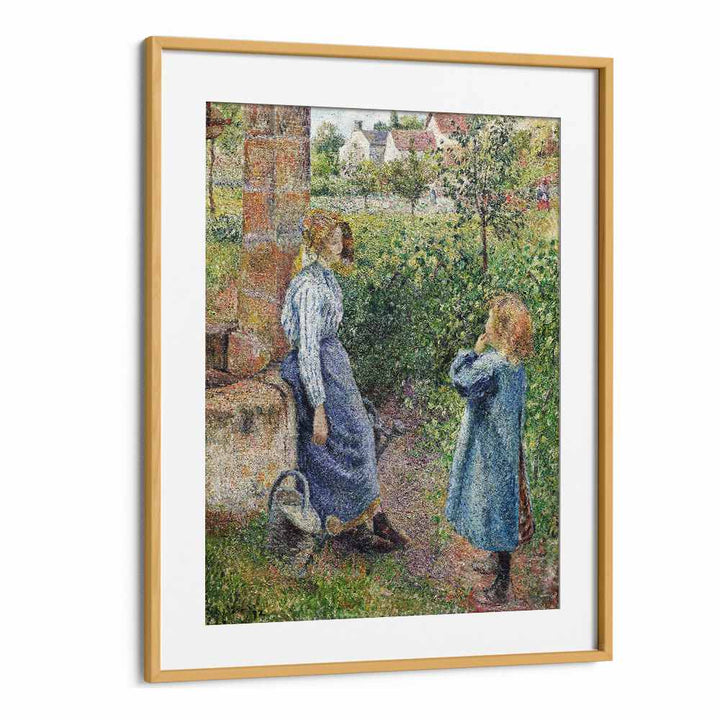 WOMAN AND CHILD AT THE WELL (1882)  , VINTAGE PAINTINGS