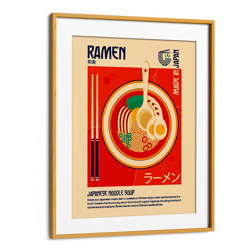 Stylish REMEN, BAR & CAFE ART showcasing vibrant ramen in a framed design, perfect for enhancing your cafe ambiance.