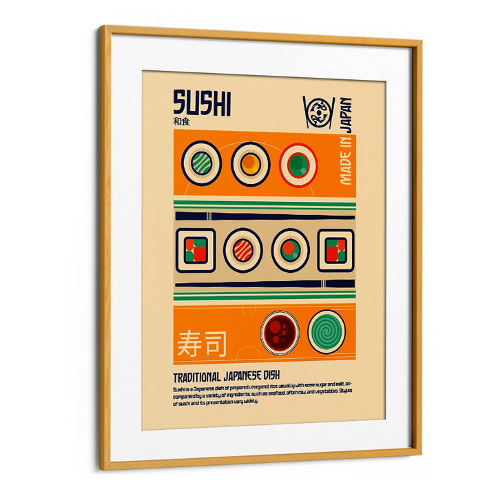 Colorful SUSHI, BAR & CAFE ART showcasing traditional Japanese cuisine, perfect for enhancing any dining space.