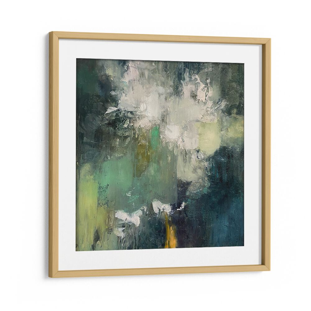 Framed ECHO FOREST, ABSTRACT PAINTINGS, capturing nature's essence to enhance your living space beautifully.