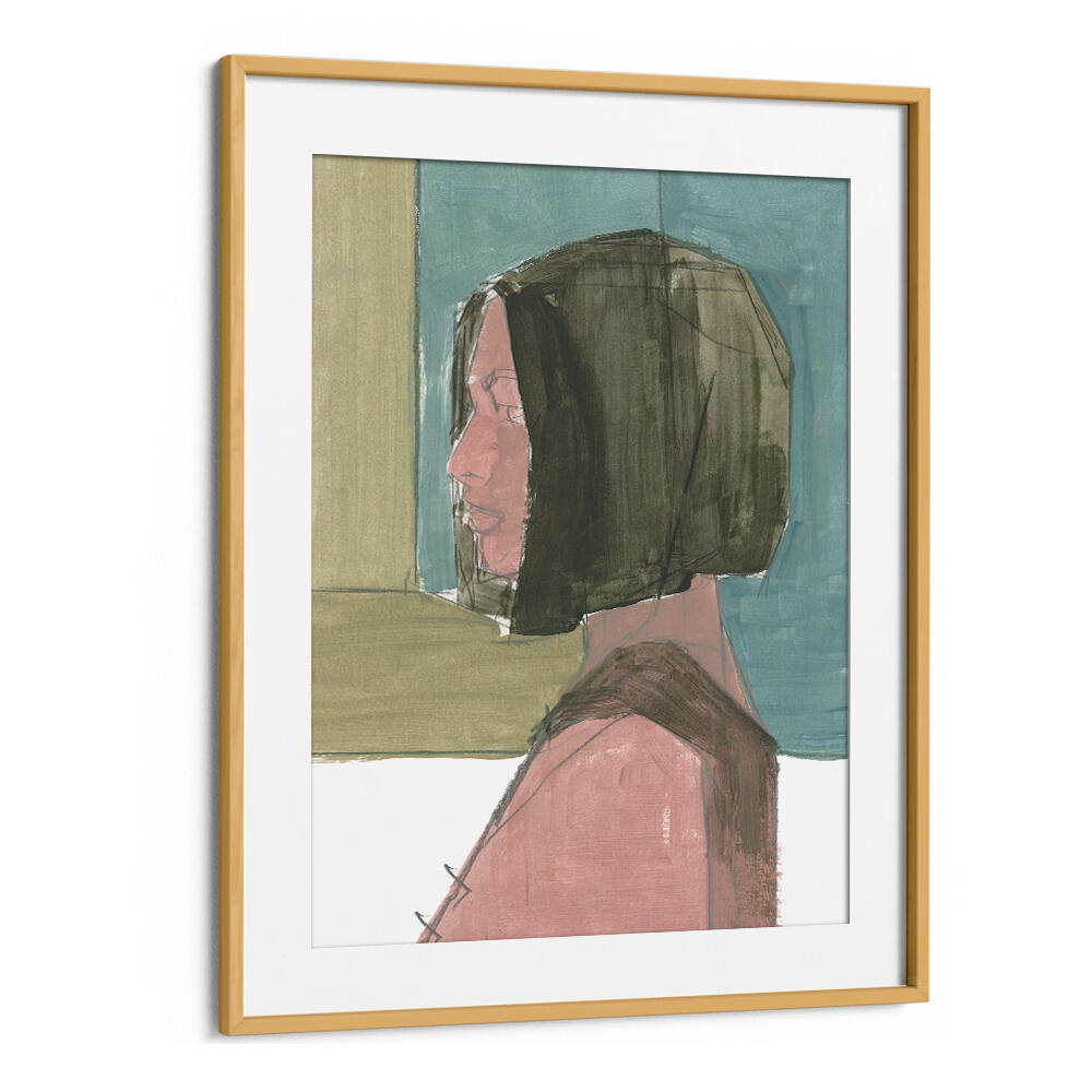 Captivating FEMALE PORTRAIT I, PORTRAITS showcases emotional depth through abstract figurative illustrations.