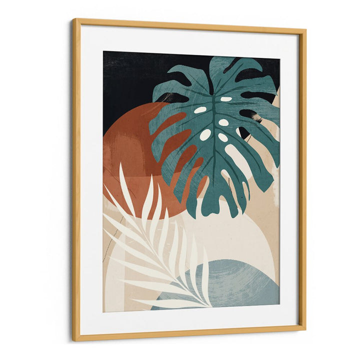 ABSTRACT TROPICAL LEAVES II , BOHO ART PAINTINGS