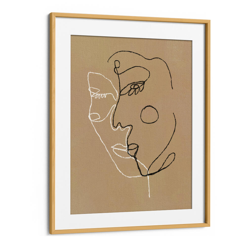 ABSTRACT FACES , LINE ART PAINTINGS