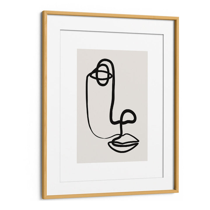 ABSTRACT FACE I , LINE ART PAINTINGS