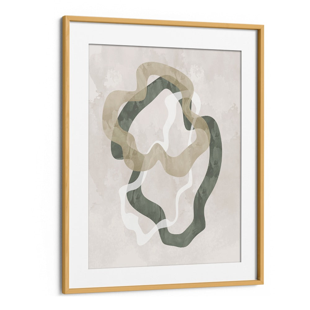Contemporary ABSTRACT GREEN FORMS II, ABSTRACT PAINTINGS featuring vibrant greens and geometric shapes for your space.