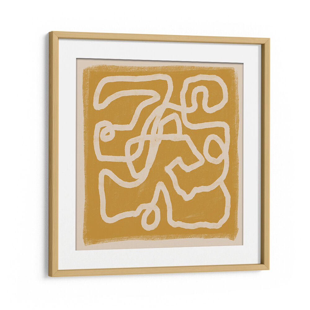 ABSTRACT LINES GOLD , LINE ART PAINTINGS