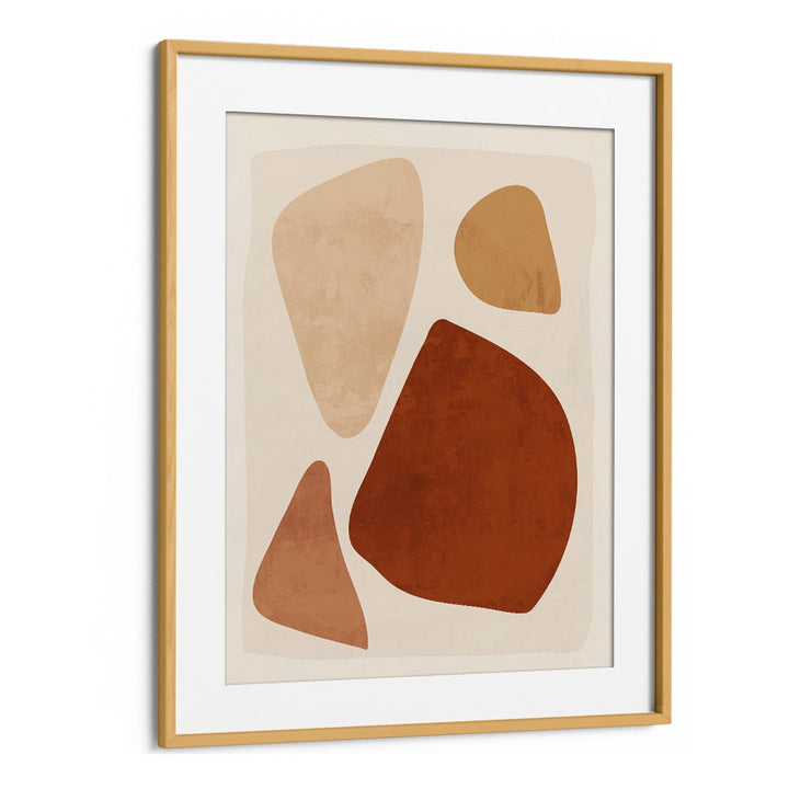 Stunning ABSTRACT SHAPES IX, GEOMETRIC ART PRINTS featuring warm tones and organic shapes, perfect for modern decor.