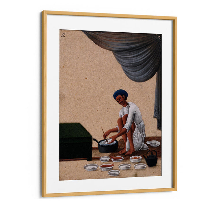 A MAN WASHING DISHES