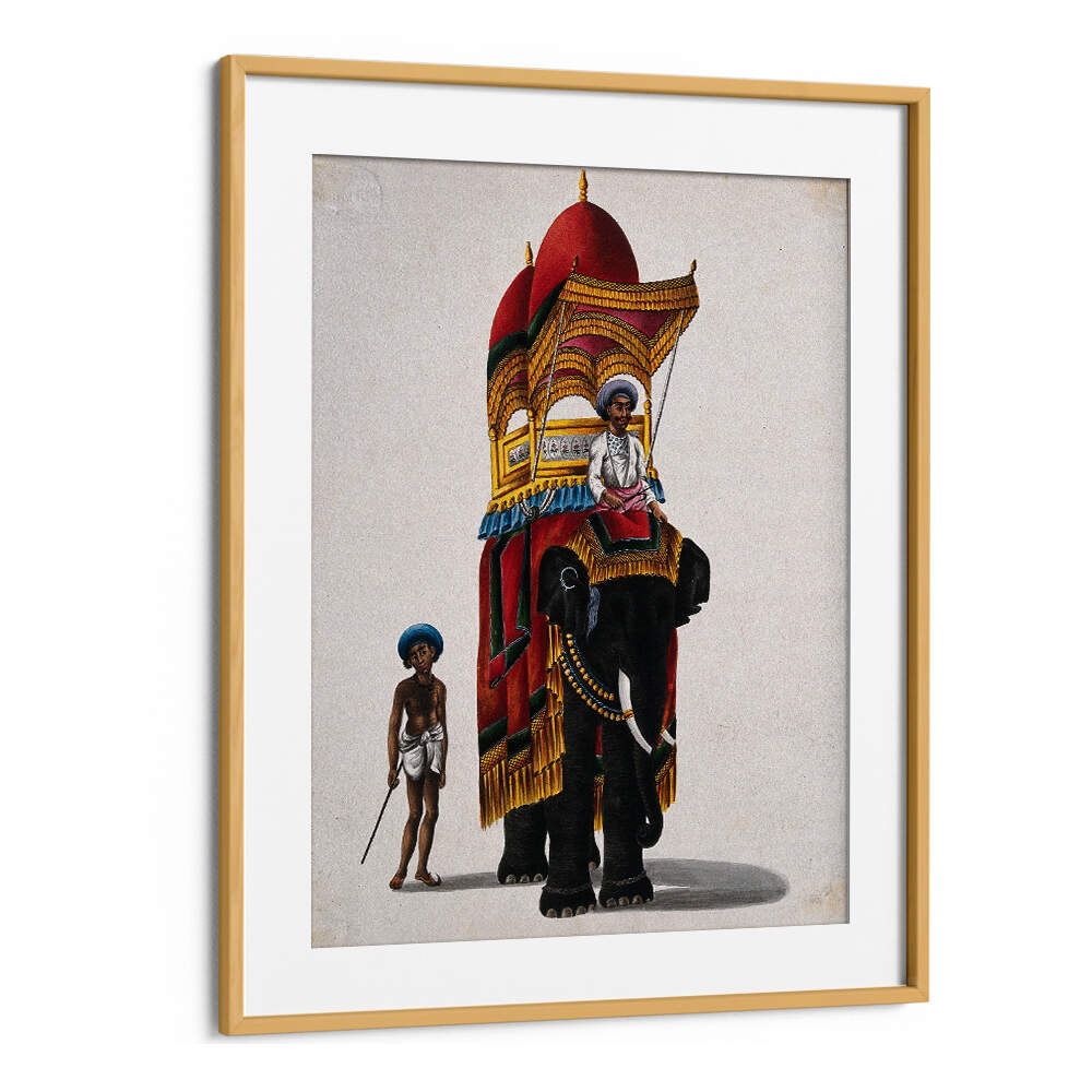 AN ELEPHANT CARRYING A HOWDAH