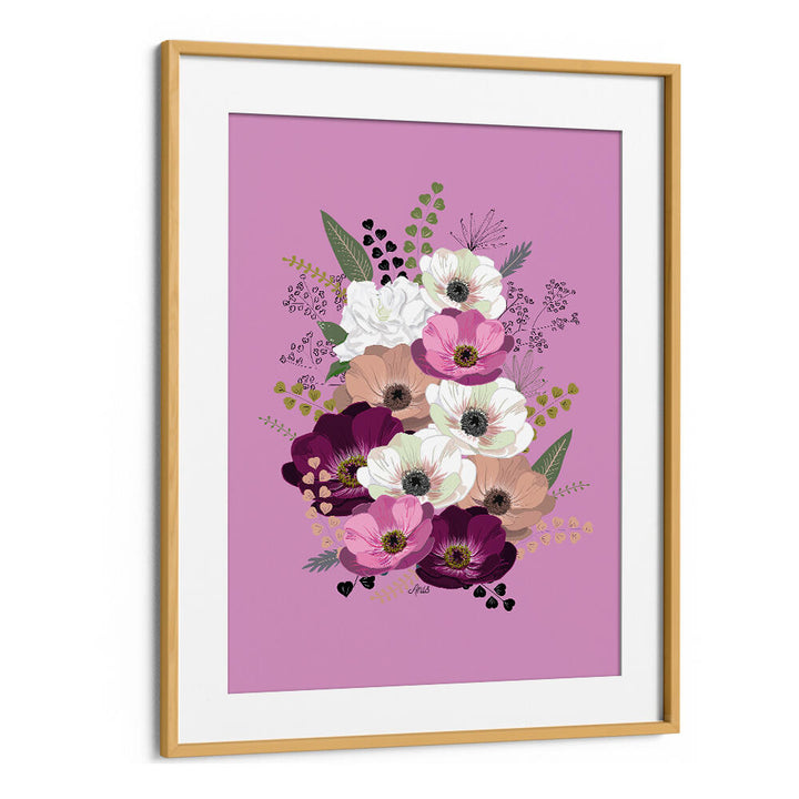 ANEMONES FLORAL BOUQUET PURPLE