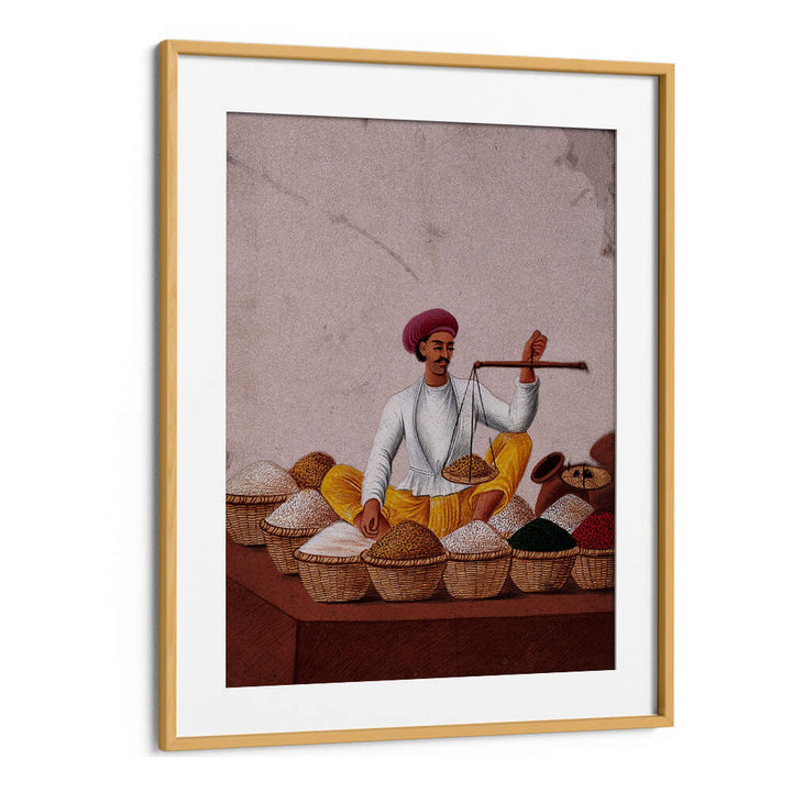 A SHOPKEEPER WEIGHING PULSES