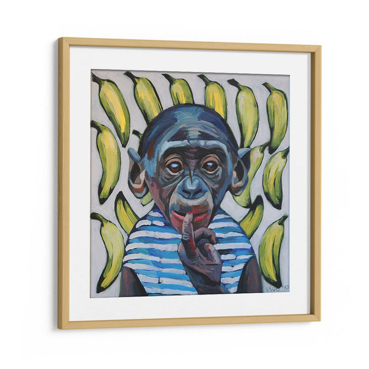Vibrant BANANA CONTEMPLATION, COMIC POSTERS featuring a playful monkey and bananas, perfect for comic art lovers.