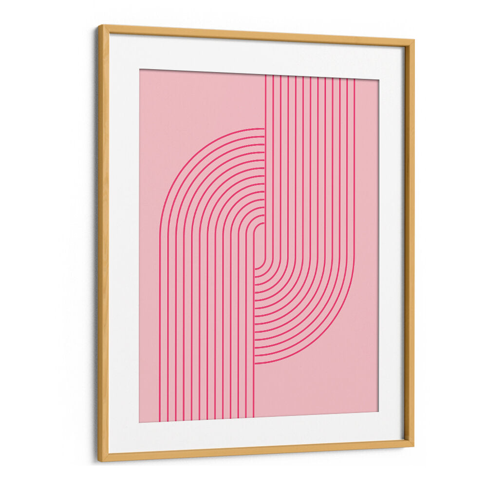 BAUHAUS BOHO PINK V , BOHO ART PAINTINGS