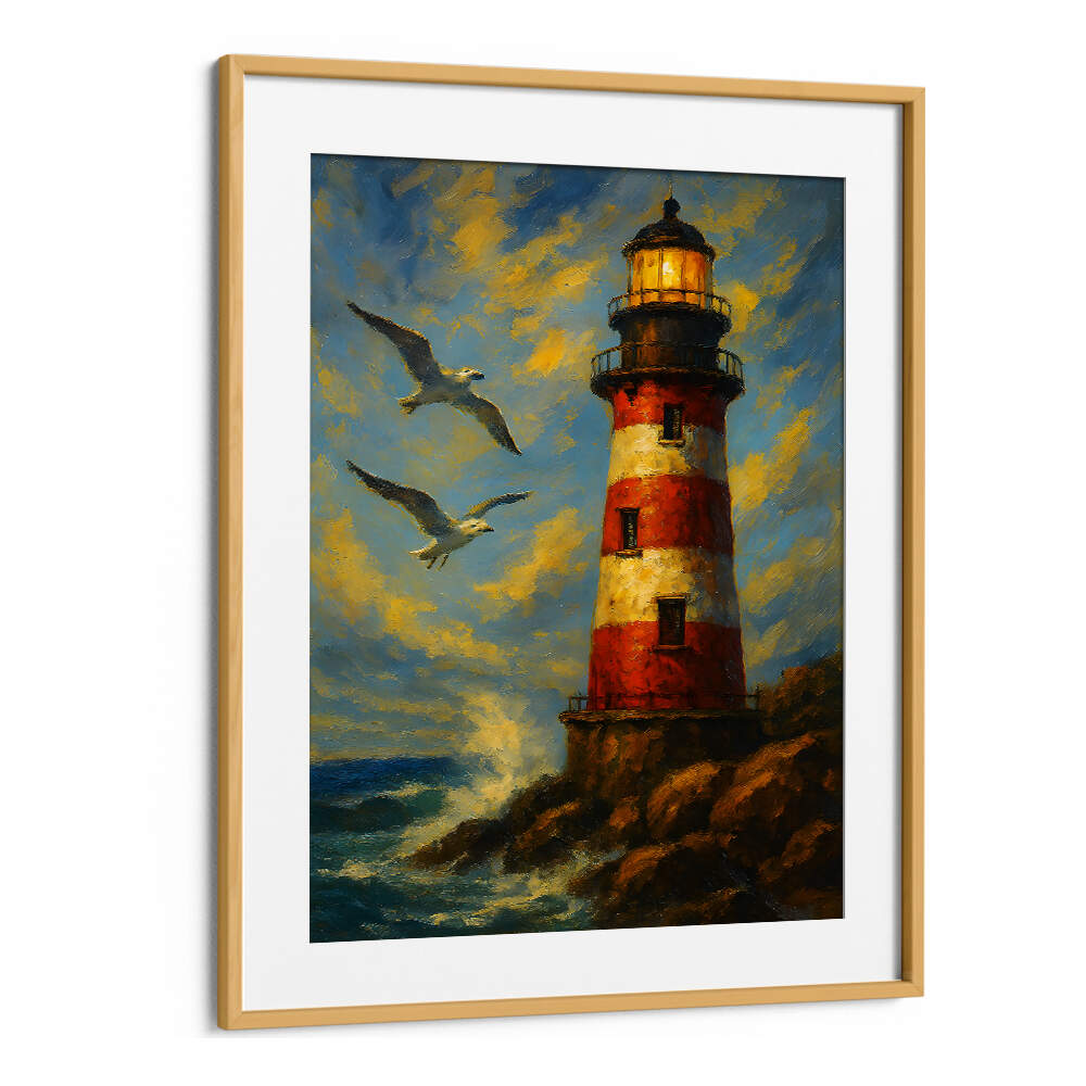 BEACON OF THE RED TOWER , EXPRESSIONISM PAINTINGS