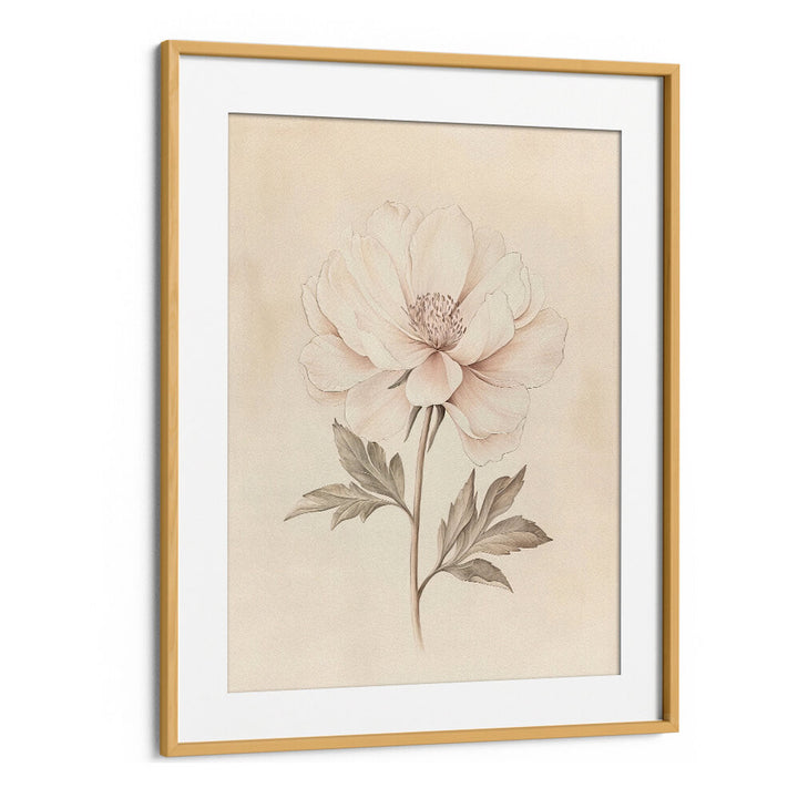 BEIGE FLOWER , FLORAL FLOWER PAINTINGS