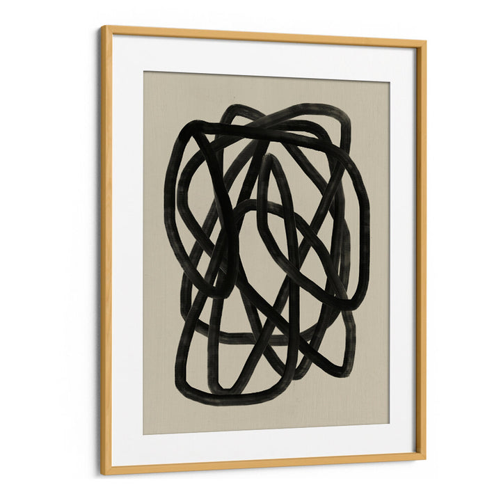 BLACK BEIGE CANVAS , LINE ART PAINTINGS