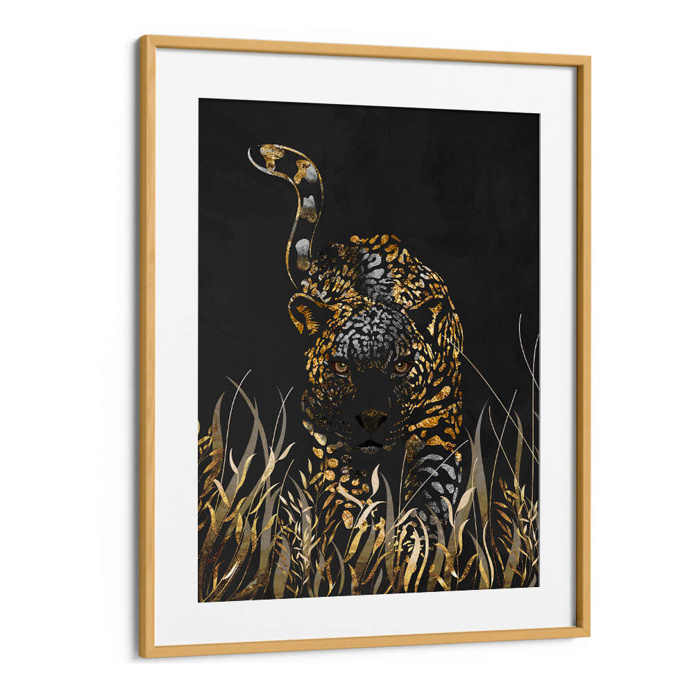 BLACK GOLD JAGUAR , ANIMAL PAINTINGS
