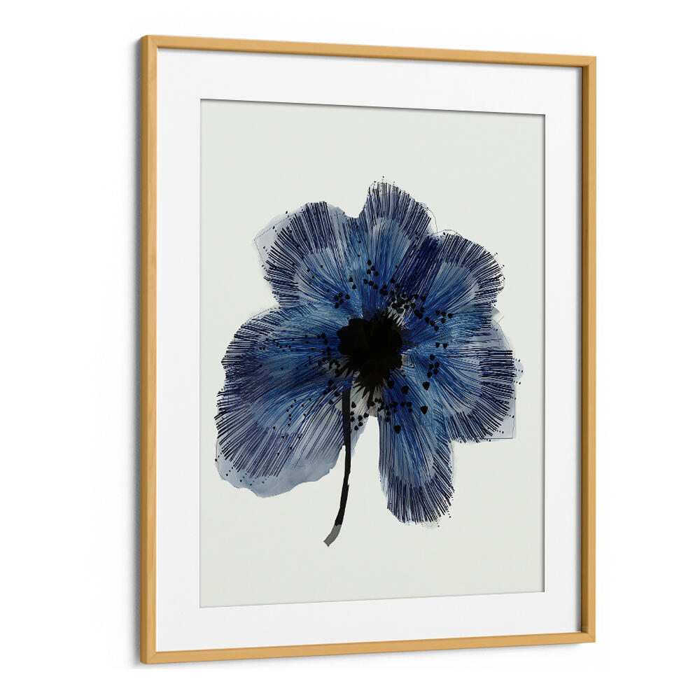 BLUE FLOWER II , FLORAL FLOWER PAINTINGS