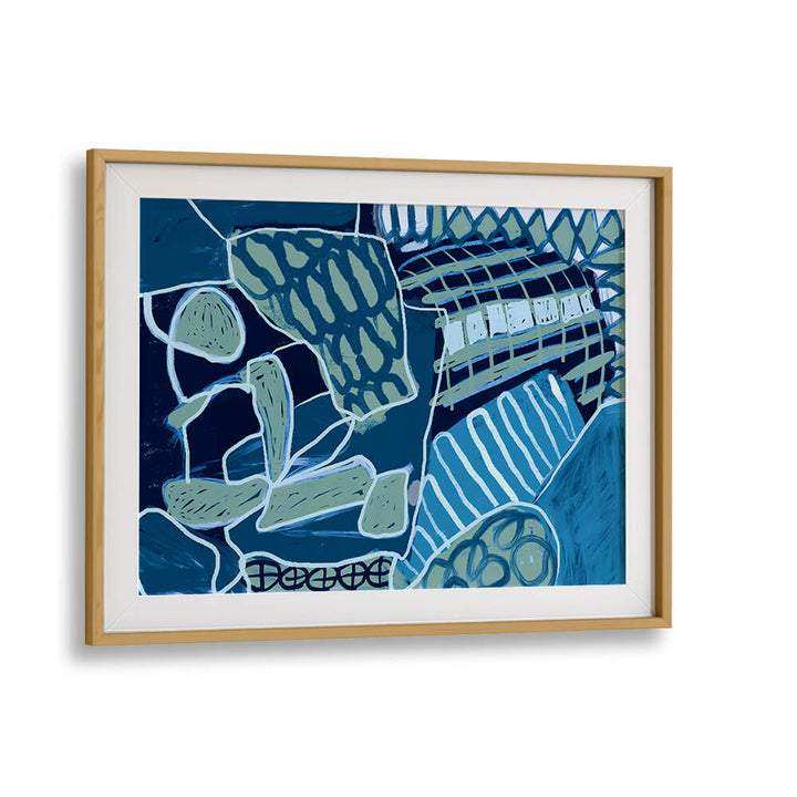 BLUE ABSTRACT A PLACE IN TIME , ABSTRACT PAINTINGS