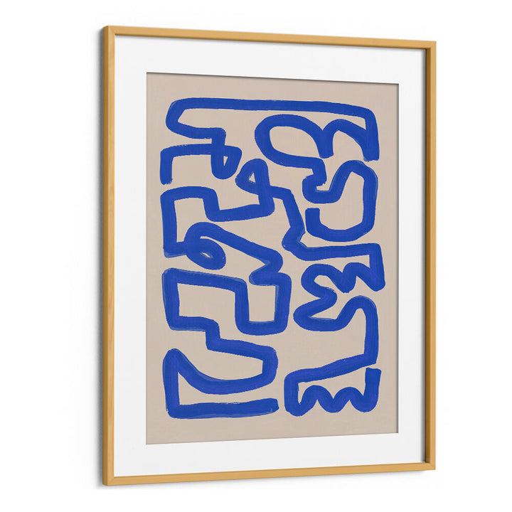 BOLD BLUE LINES , LINE ART PAINTINGS