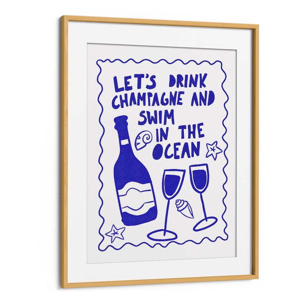 CHAMPAGNE AND OCEAN , BAR & CAFE ART