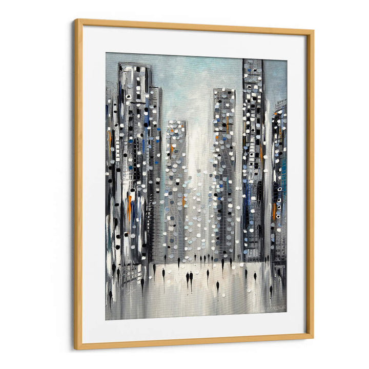 CITY REFLECTIONS , MODERN IMPRESSIONISM PAINTINGS